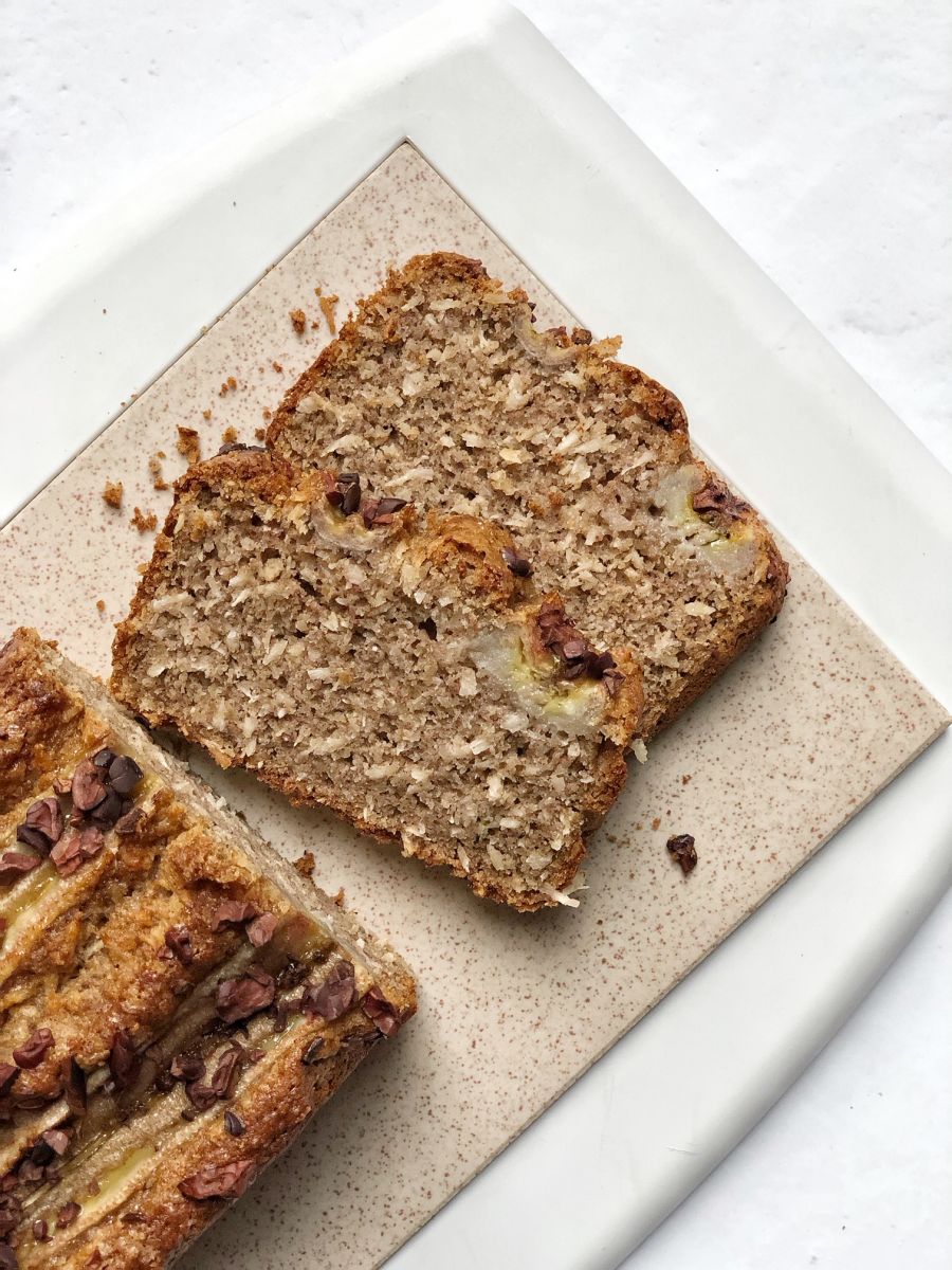 Banana Bread con farina di grano saraceno e cocco senza glutine