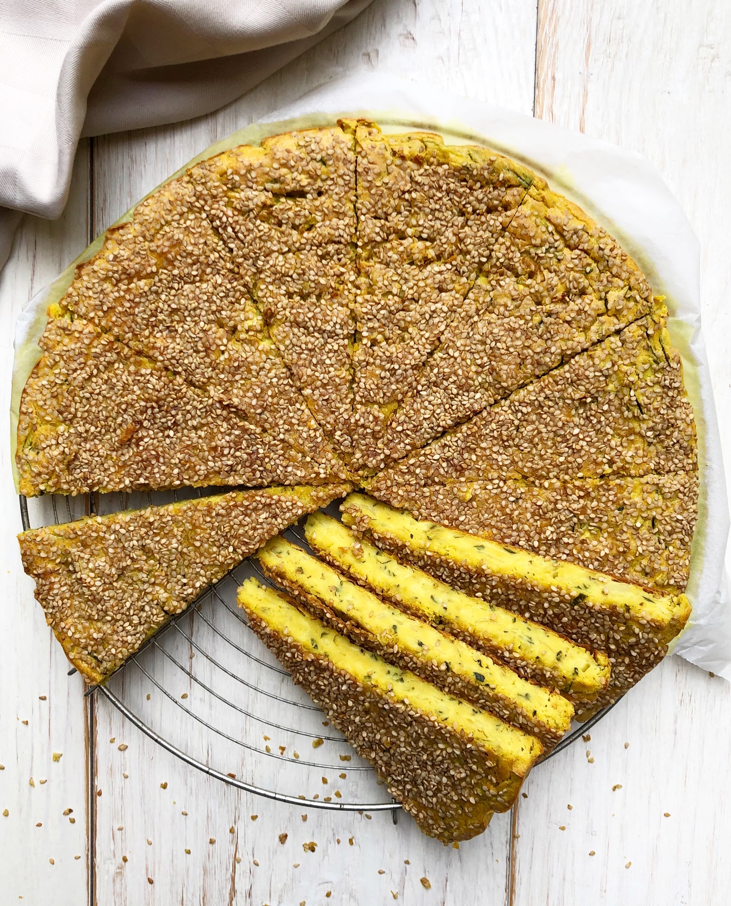 Frittata di ceci con zucchine