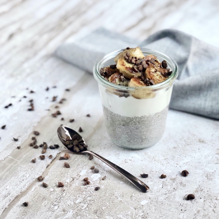 Chia pudding con latte di cocco